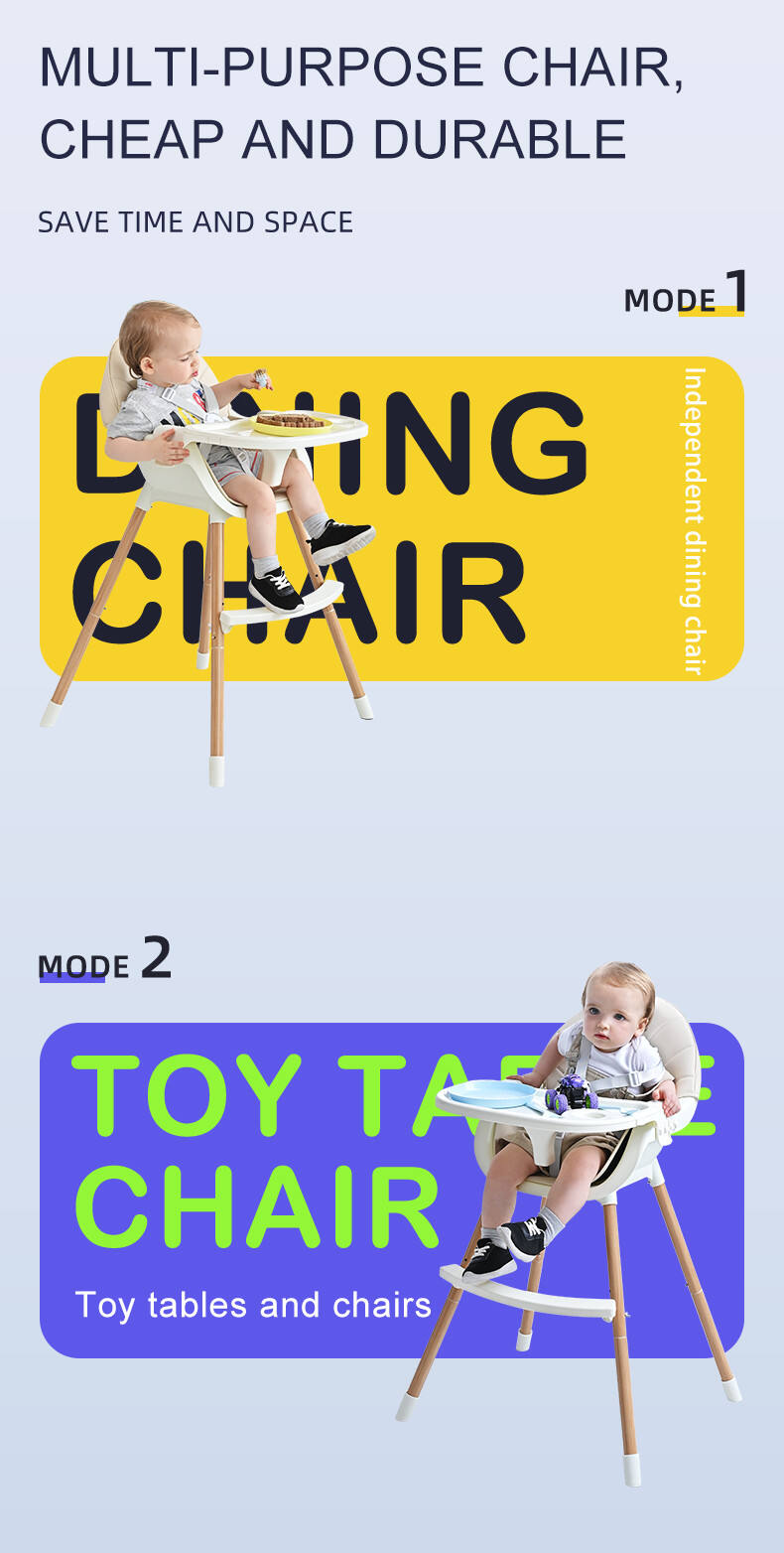 Hot Selling European Standard Baby Chair Multifunctional Feeding Highchair Children High Chair Plastic With Cushion manufacture