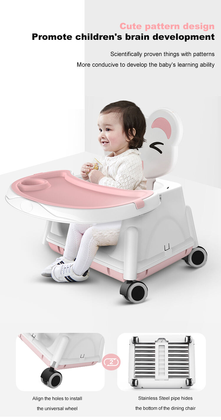 Wholesale Plastic Baby Dinning High Chair Portable Child Highchair Baby Feeding 3 In 1 High Chair factory