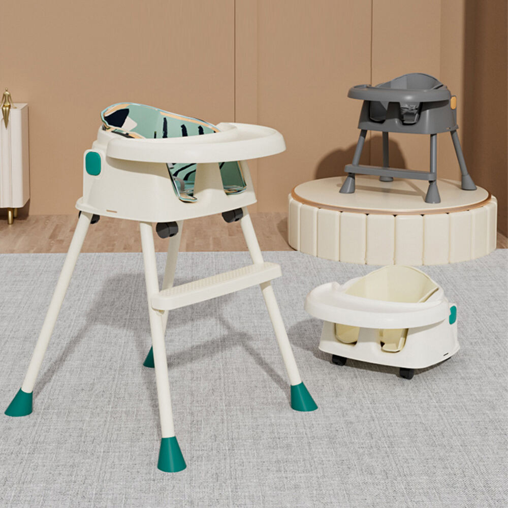 Multifunctional Plastic Baby High Chair 3 in 1Foldable Child Dining Highchair With Cushion factory