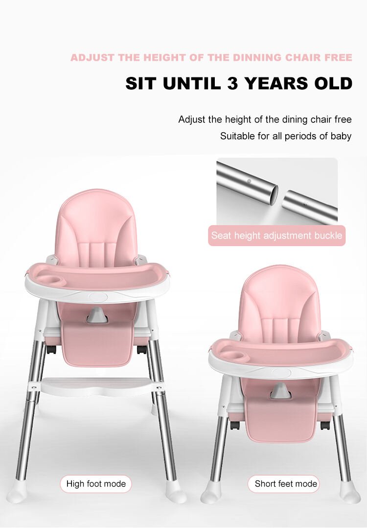 Wholesale Plastic Baby Dinning High Chair Portable Child Highchair Baby Feeding 3 In 1 High Chair supplier