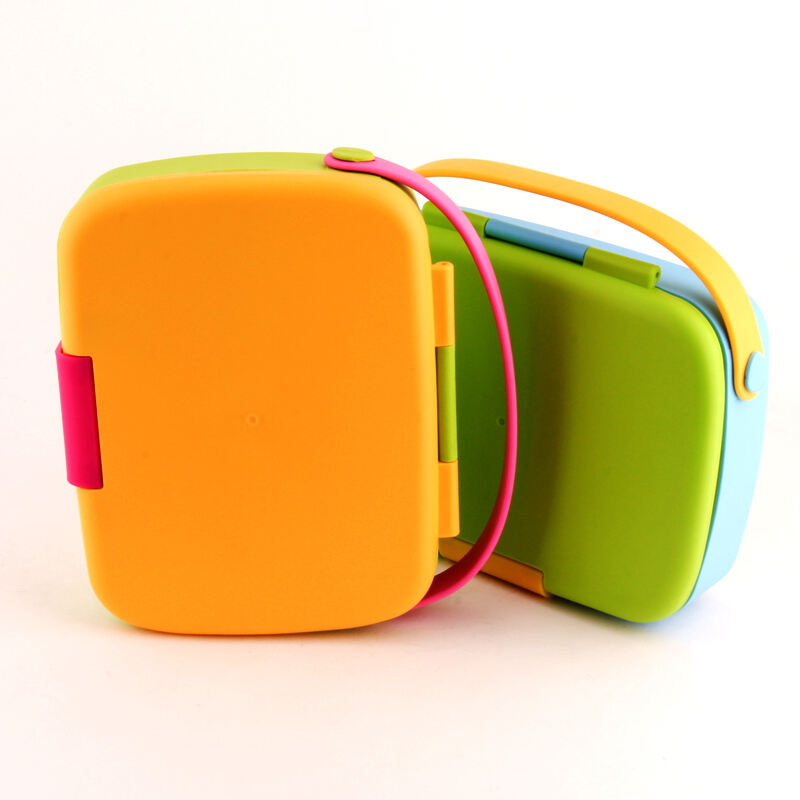 New Popular 5 Compartments Plastic PP Lunch Box Portable Colorful Bento Box School Lunch Containers With Dividers details