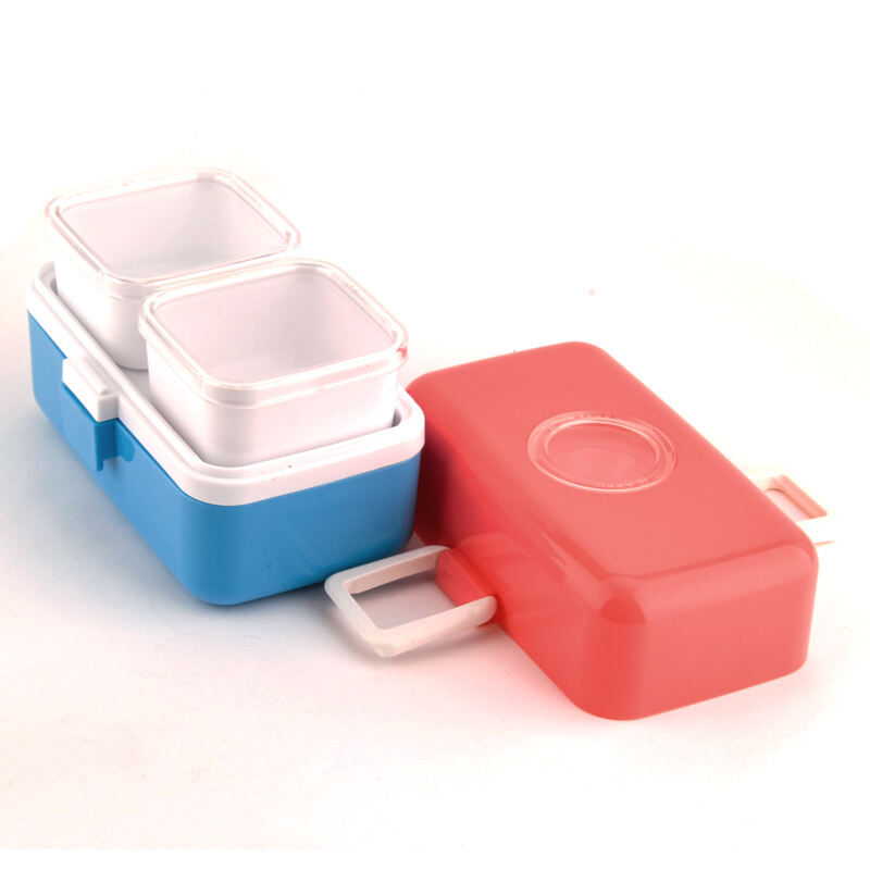 Newest Fashional Plastic PP Lunch Bento Box 2 layers Kids Plastic Tiffin Box Lunch Container For Student Reusable factory