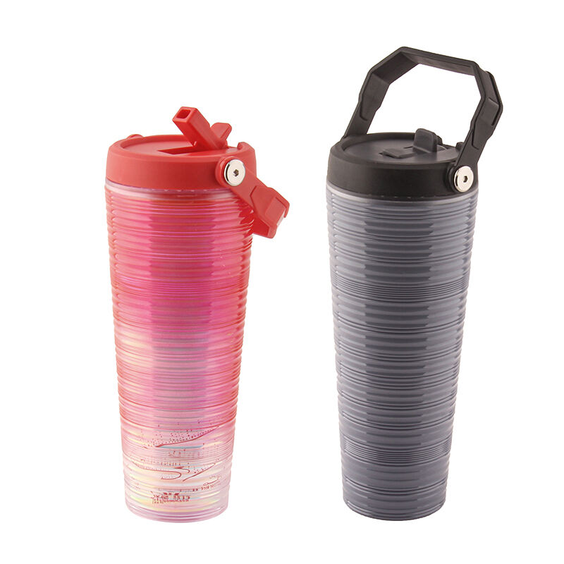 Wholesale Plastic Double Wall Tumbler With Straw Plastic Double Wall Coffee Mug Eco-friendly supplier