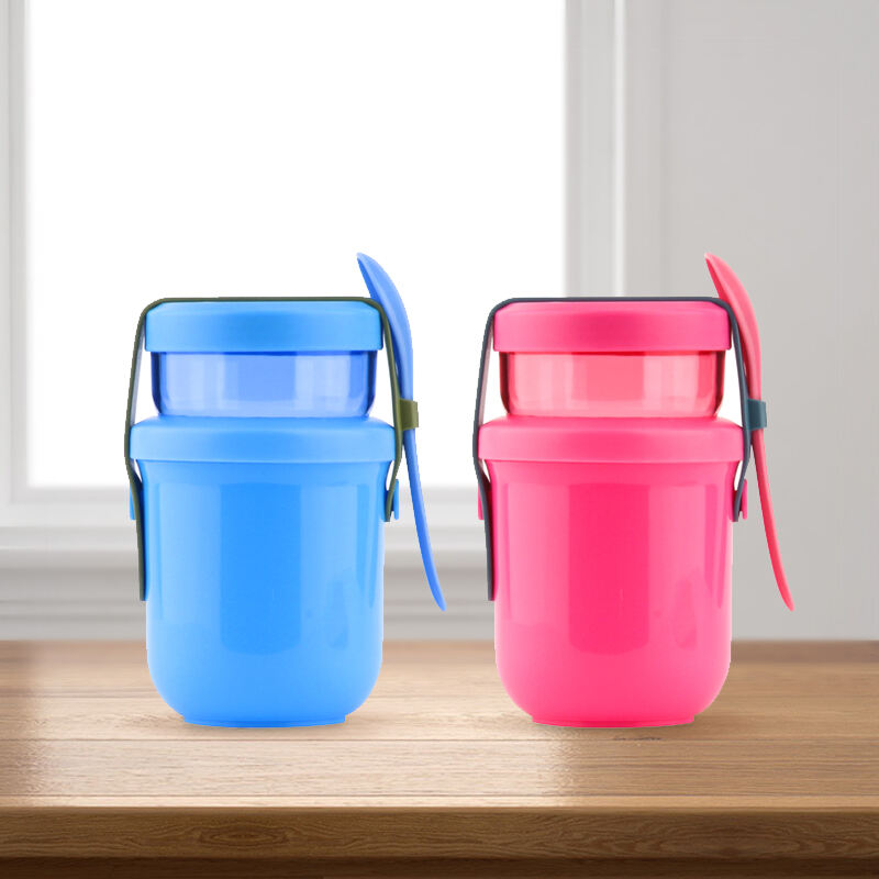 Food Grade Plastic Cup For Kids Plastic Children Snack Food Container With Silicone Handle Reusable manufacture