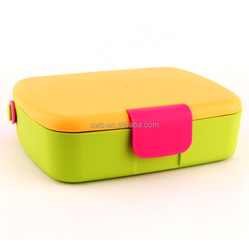 New Popular 5 Compartments Plastic PP Lunch Box Portable Colorful Bento Box School Lunch Containers With Dividers factory