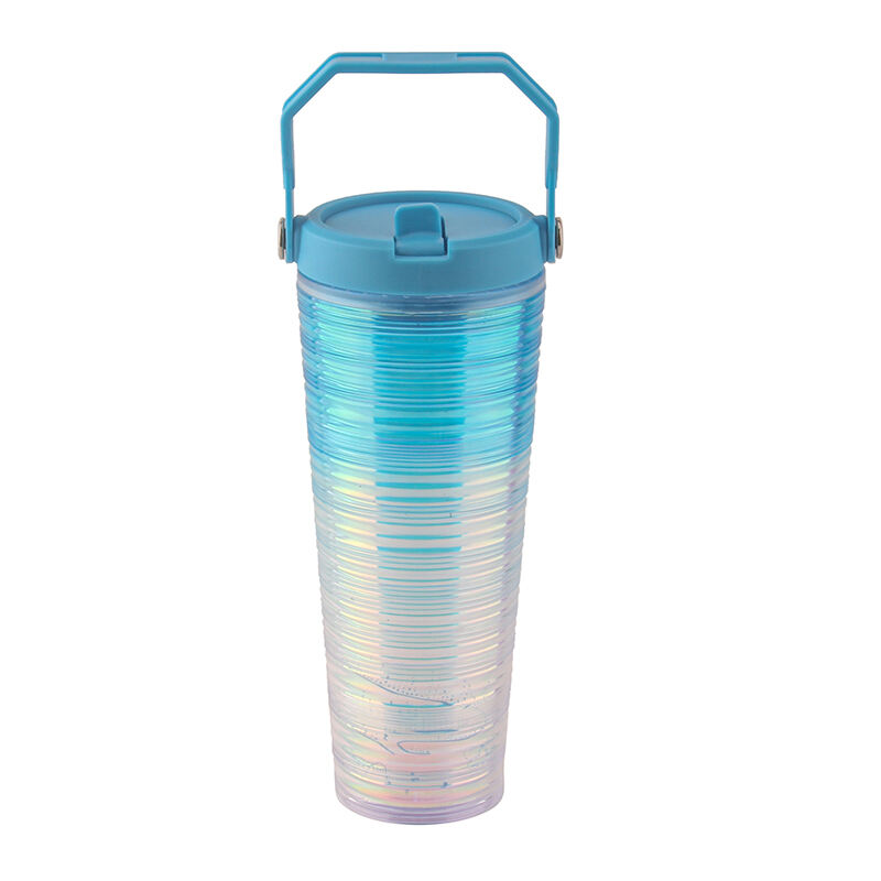 Wholesale Plastic Double Wall Tumbler With Straw Plastic Double Wall Coffee Mug Eco-friendly supplier