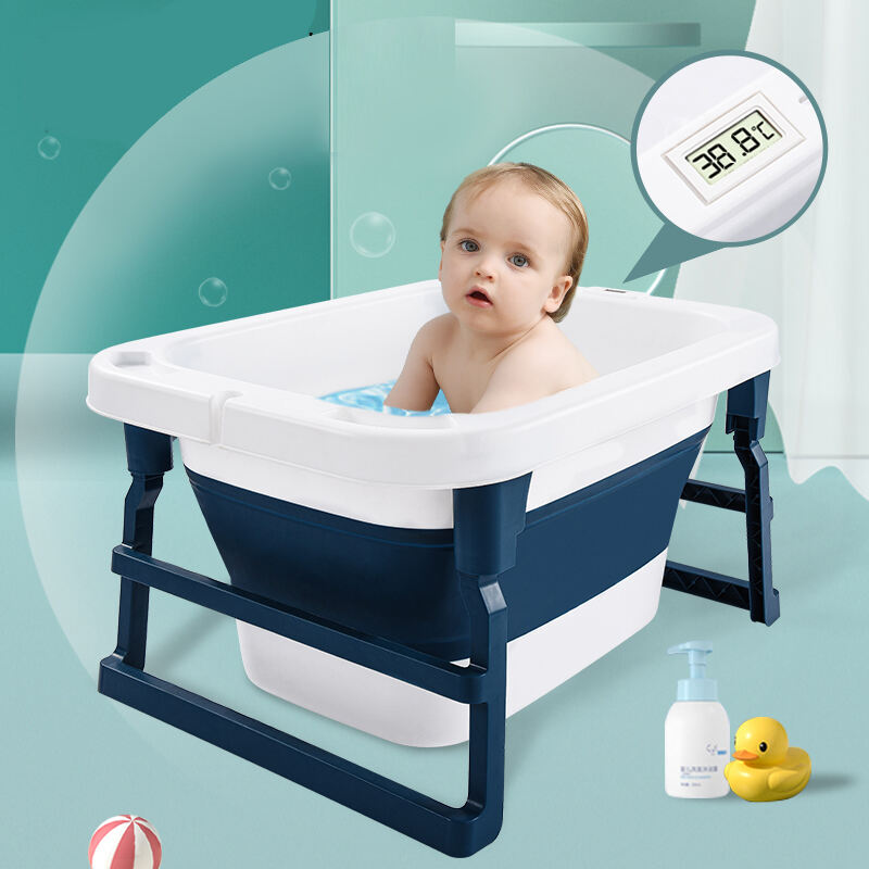 Eco Friendly Baby Bath tub High Quality Plastic Baby Folding Bathtub Toddler Portable Bathtub Space Saving factory