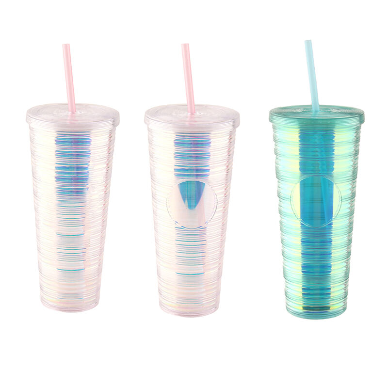 Reusable Portable Customized Logo Plastic Tumbler Cups BPA Free 24oz Double Wall Tumbler With insert manufacture