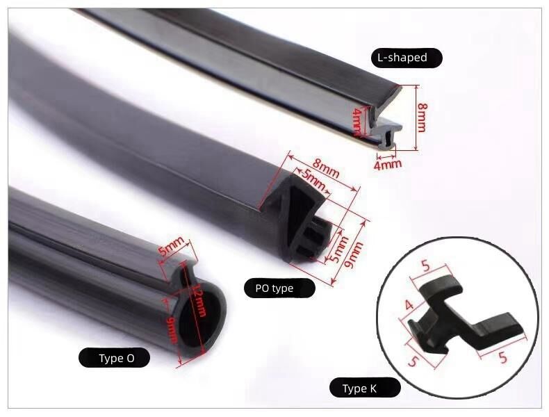 Produzione di strisce sigillanti in gomma siliconica per porte e finestre estruse piatte impermeabili