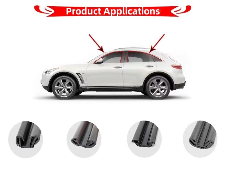 Car Window Rubber Flocked Weather Sealing Strip details