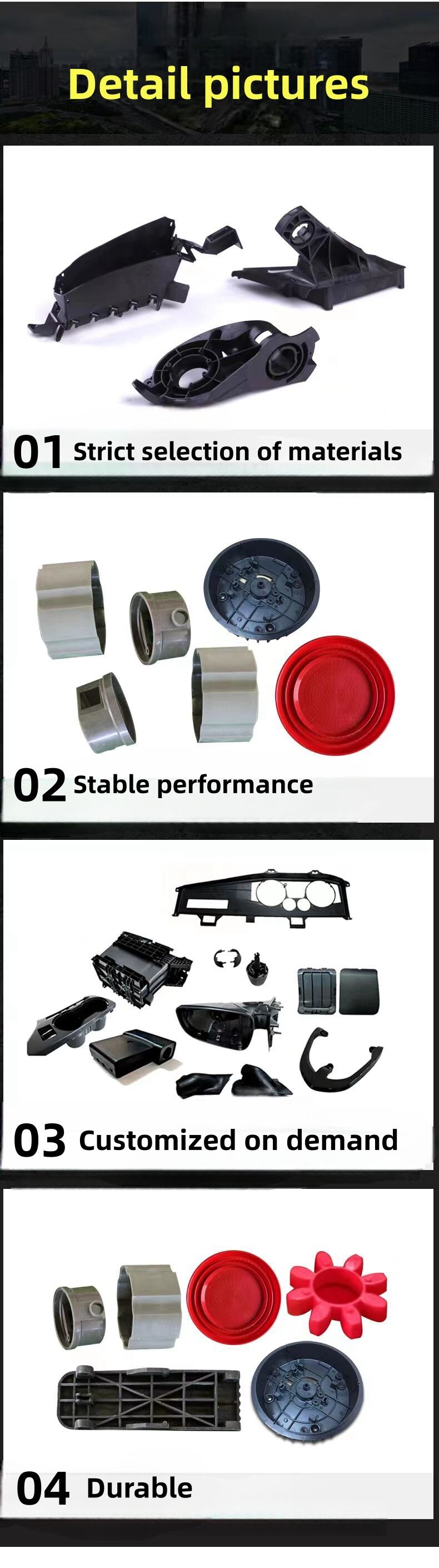 Custom Plstic ABC PC Injection Parts manufacture