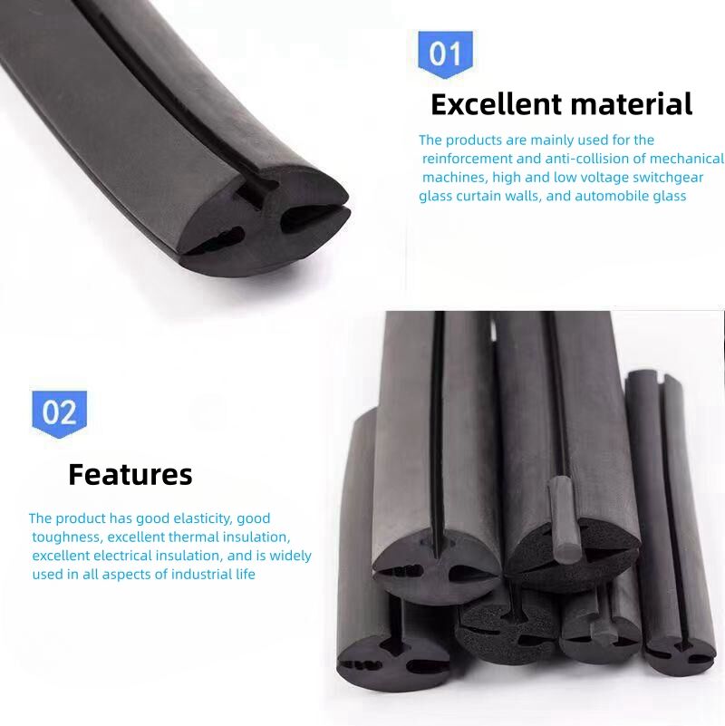 Custom car universal windshield Sunroof Rubber Seal Rubber Extrusion Epdm Rubber Extrusion supplier