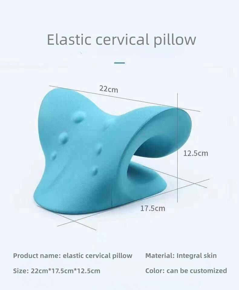 Customized Amazon hot sale PU Foam Neck and Shoulder Relaxation Pillow Cervical Spine Relief Massager Cervical Traction Device supplier