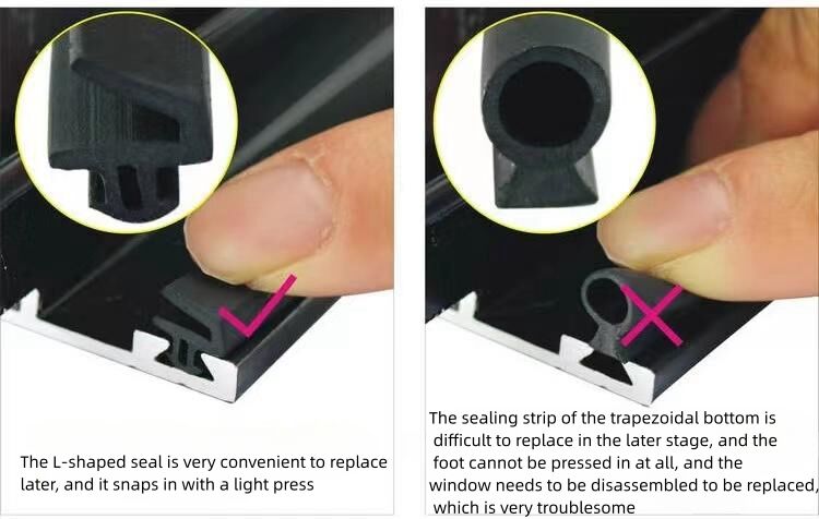 Fornitore di strisce sigillanti in gomma siliconica per porte e finestre estruse piatte impermeabili