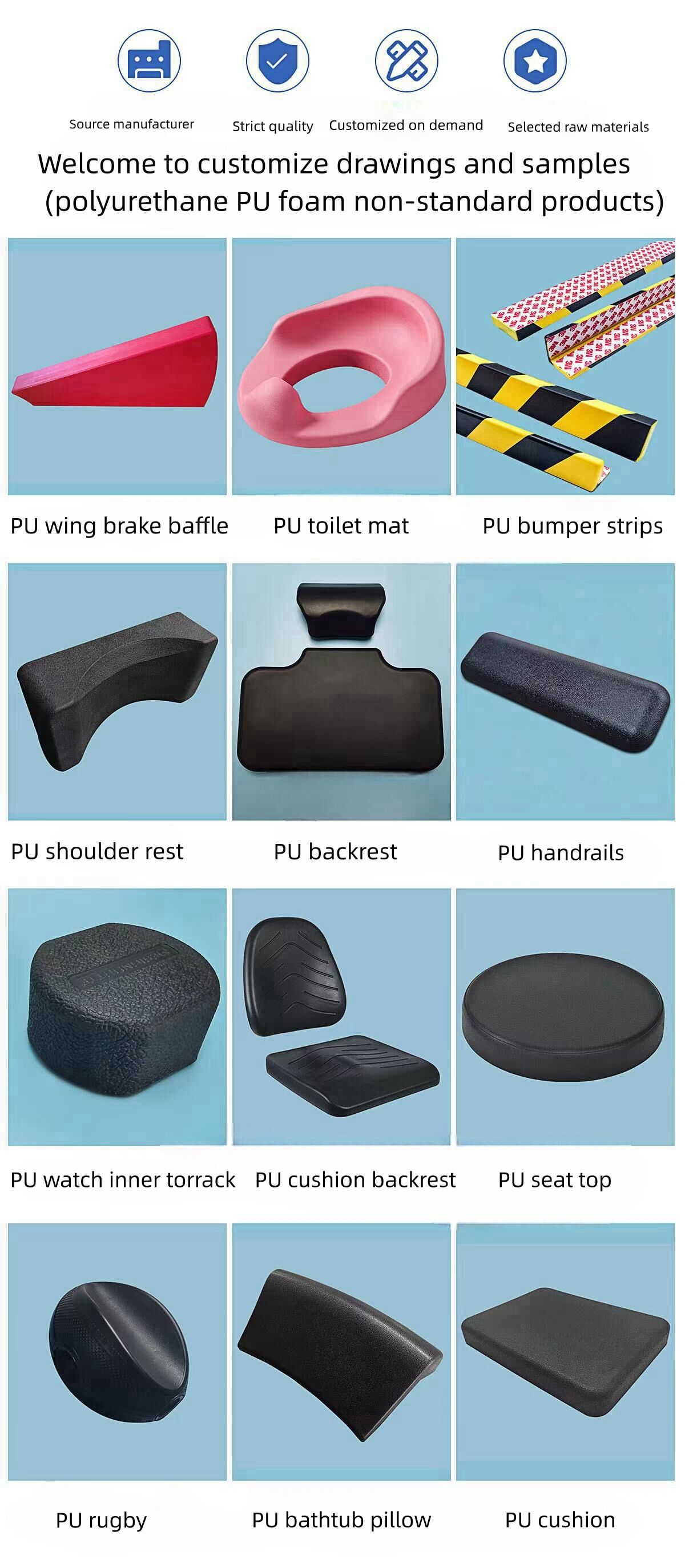 Customize Polyurethane Foam Seat Cushion details