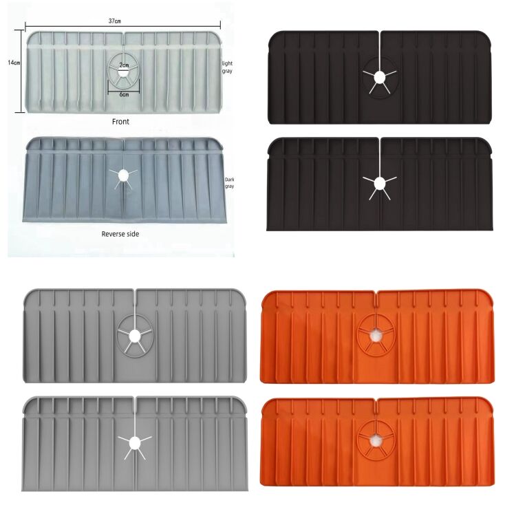 Factory Wholesale Sink Mat for Bathroom and Kitchen Sink Accessories Silicone Sink / Faucet Mat Logo Modern Rectangle Customized factory