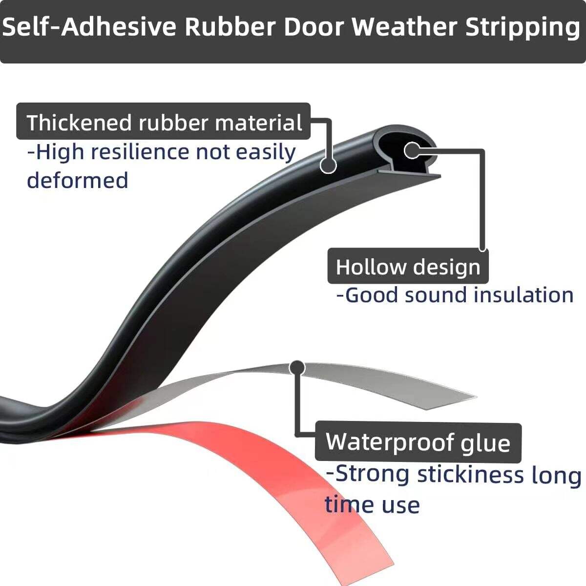 Heat and cold resistant and long life rubber Silicone weather stripping door and window seal / Door frame anti-collision seal factory