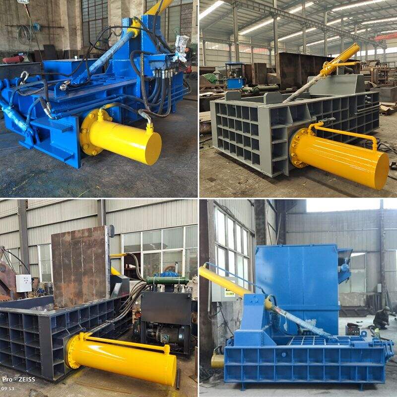 small mobile used scrap car waste metal chip baling press compactor baler machine for sale