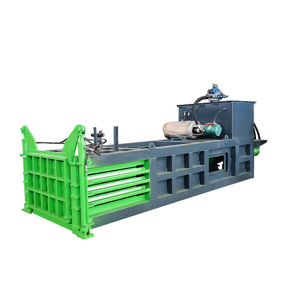 Horizontal cardboard compactor automatic paper hydraulic cardboard waste pet baler baling press machine