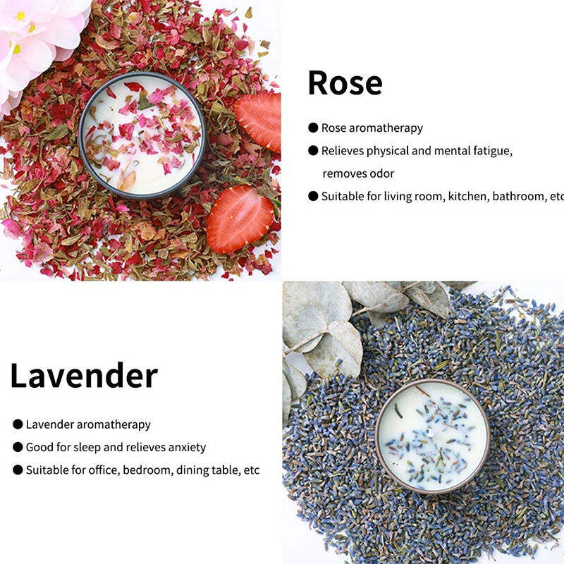 product hot sell customized natural dry flower candle tin jar with metal lids for aromatherapy gift set-1