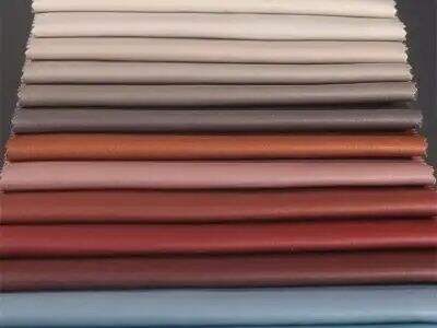 How to inspect the finish on a leather look fabric sample