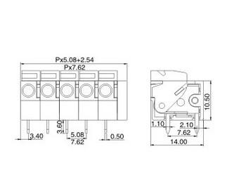 product 1p 24p cost effective quality electrical terminal block spring  4 pin terminal block connector-2