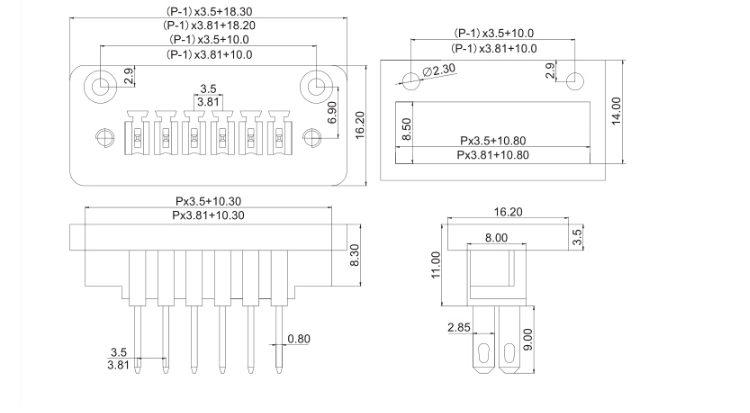 product kefa hot sale 35mm pitch pluggable terminal block plug in electrical terminal connector kf2edgwb35-2
