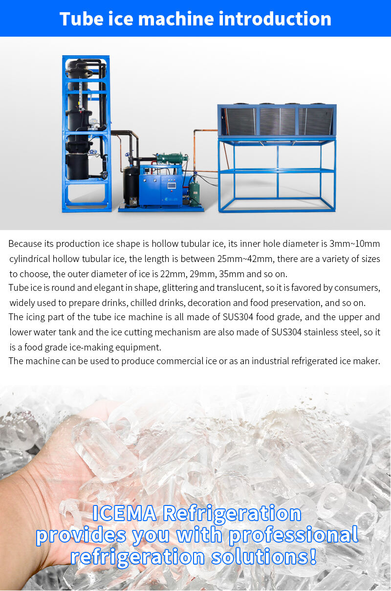 Industrial customized tube ice machine chiller with packaging machine manufacture