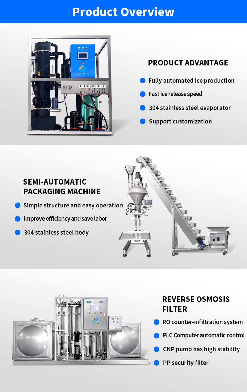 Industrial customized tube ice machine chiller with packaging machine factory