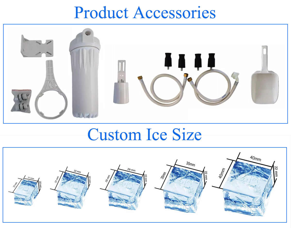 High Output 1 ton ice cube maker details