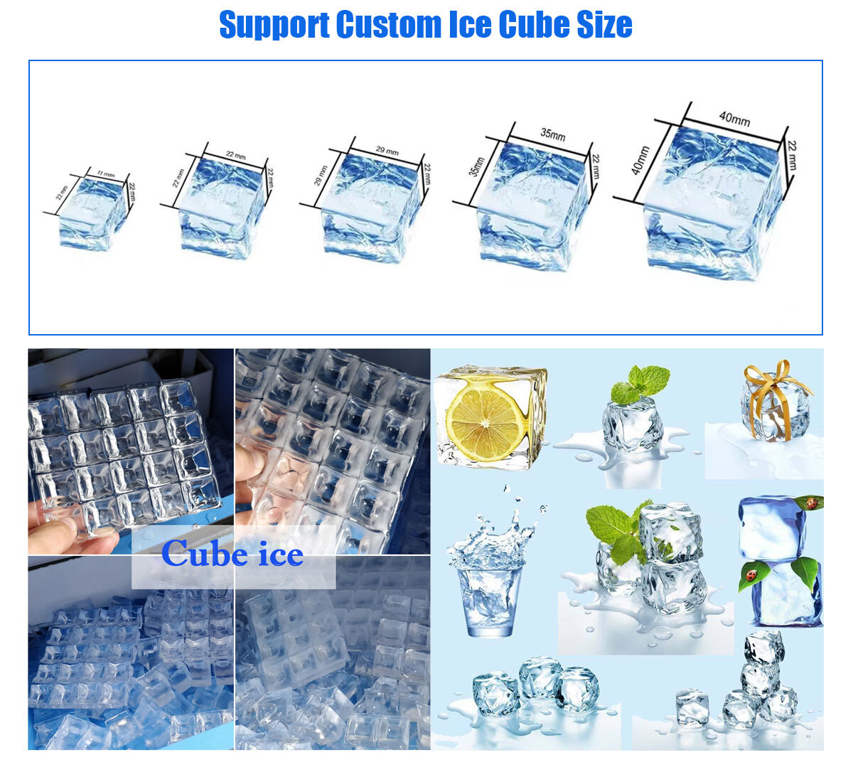 High output upgrade energy saving ice cube machine manufacture