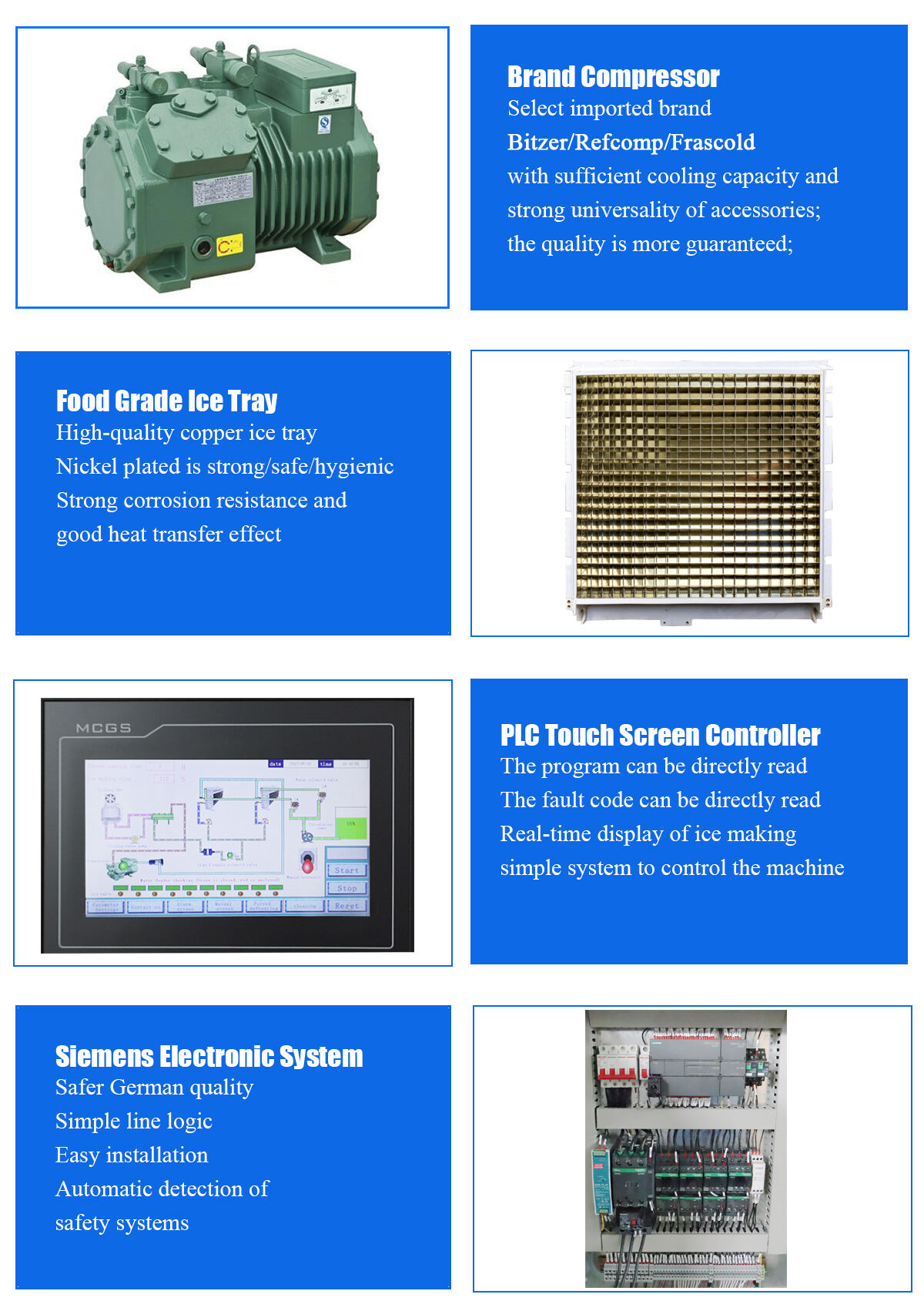 Automatic 3T industrial ice maker cube for ice Plant supplier