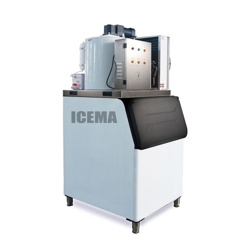 Ice Snow Flake Making Machine snow ice flake maker machine with ice storage bin supplier