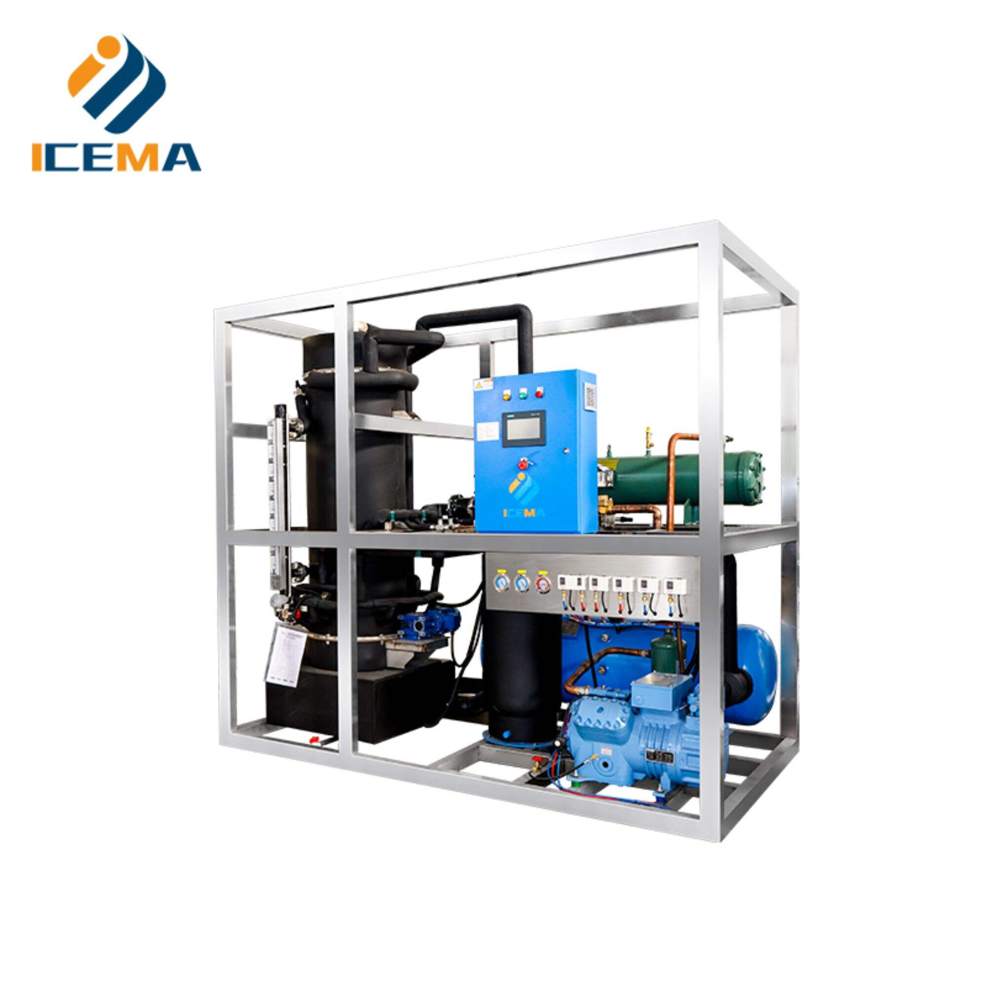 Industrial customized tube ice machine chiller na may packaging machine