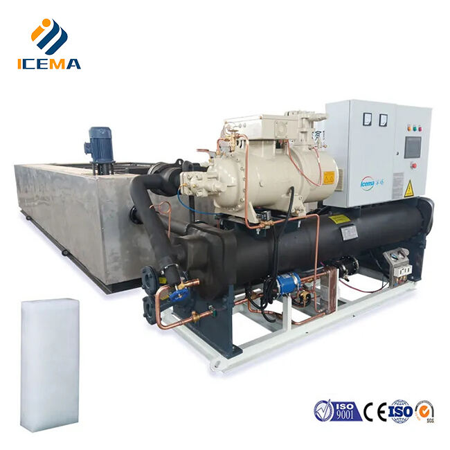 ICEMA Automatic Ice Block Making Machine Industrial Brine Block Ice Machine for Fishery Ice Factory