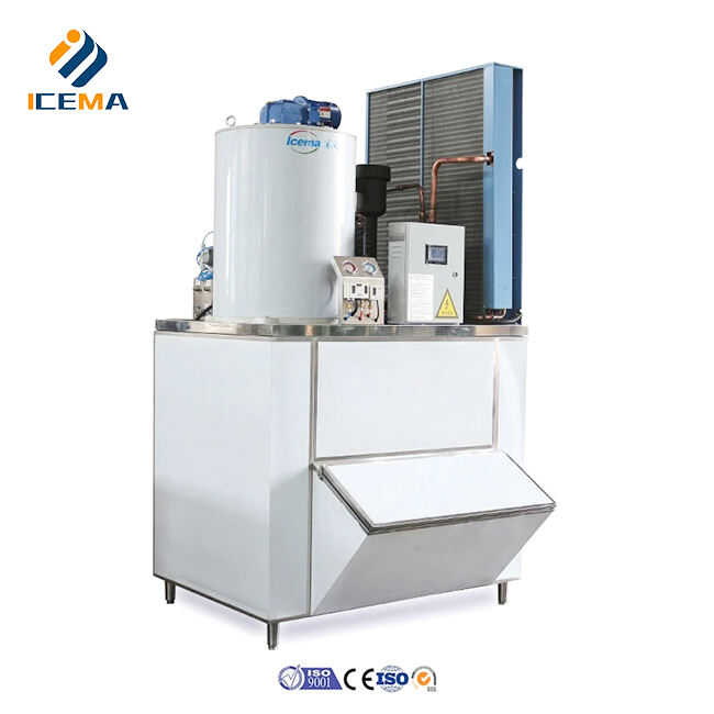 Гарячий продаж 2t Flake Ice Making Machine Flake Ice Maker із зберіганням льоду для риби, конкурентоспроможна ціна