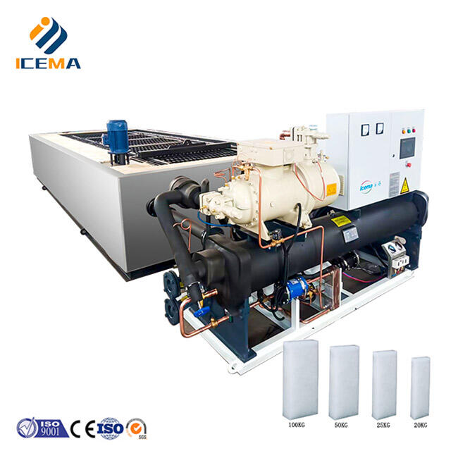 Outomatiese Brine Block Ice Machine Industrial