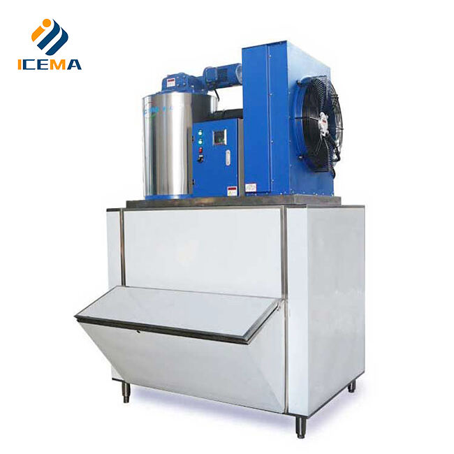 Ice Snow Flake Making Machine snow ice flake maker machine with ice storage bin