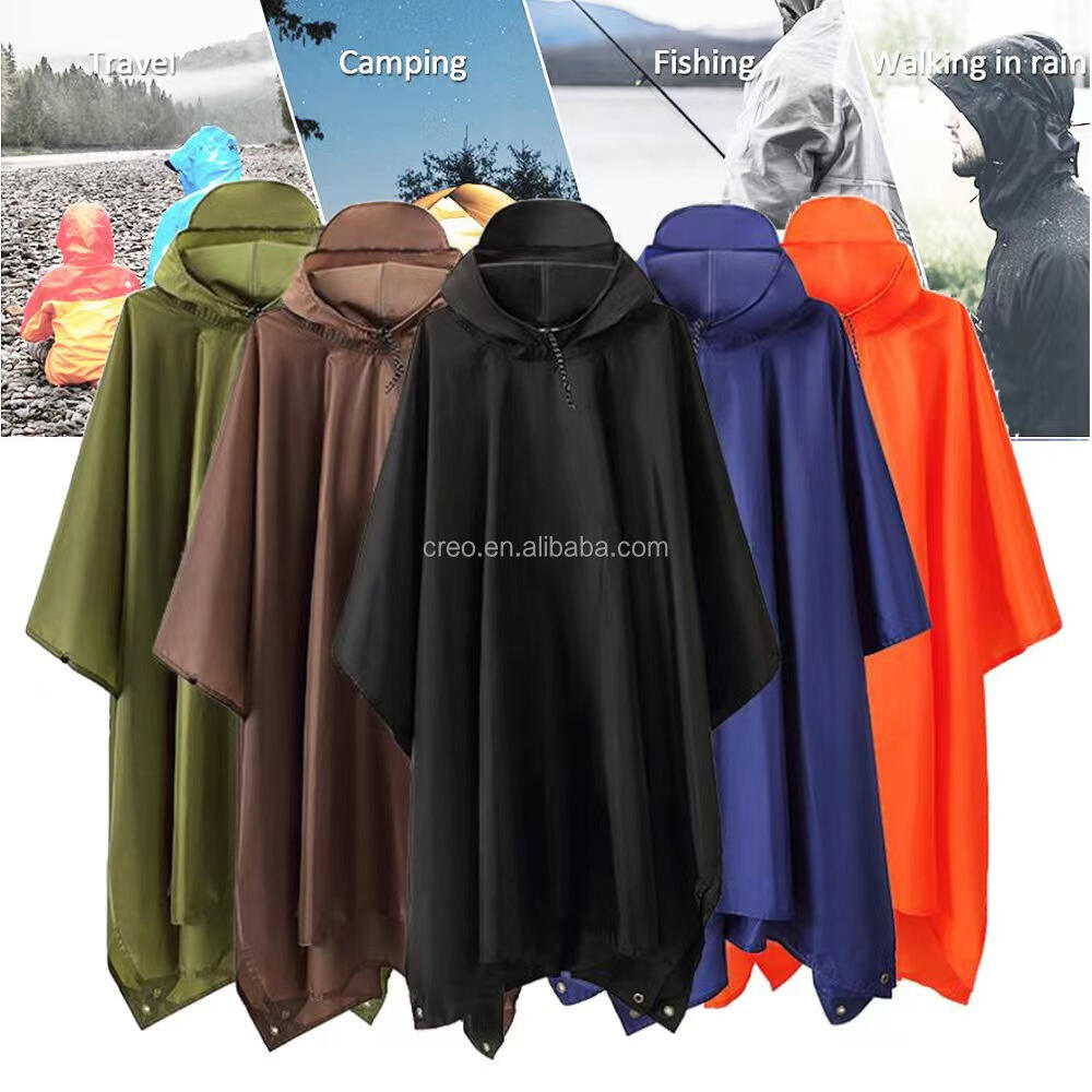 product custom quick dry 3 in 1 adults cloak raincoat with pocket waterproof rain poncho for outdoor cycling hiking camping travel-34