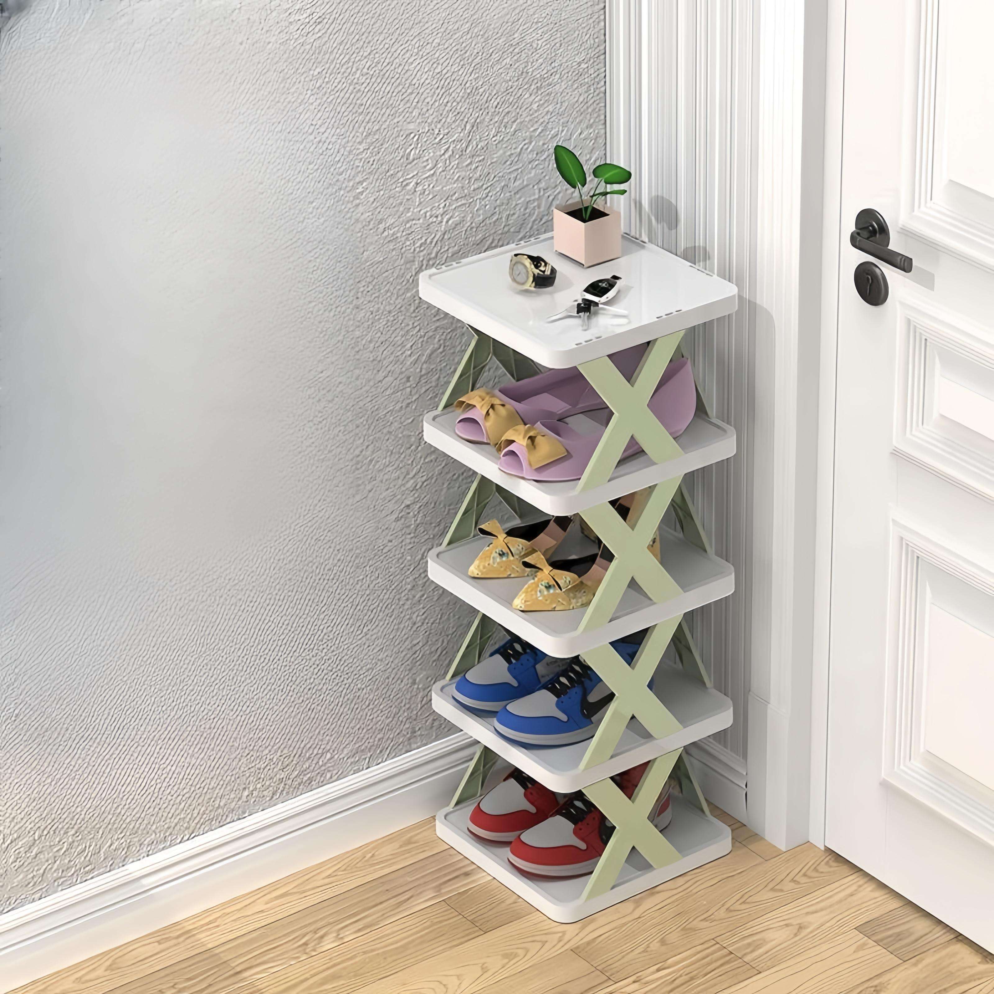 Hot Selling Multi-Layer Shoe Rack Stackable Standing PP Plastic Shoes Storage Organizer Shelf for for Hallway Entrance Bedroom factory