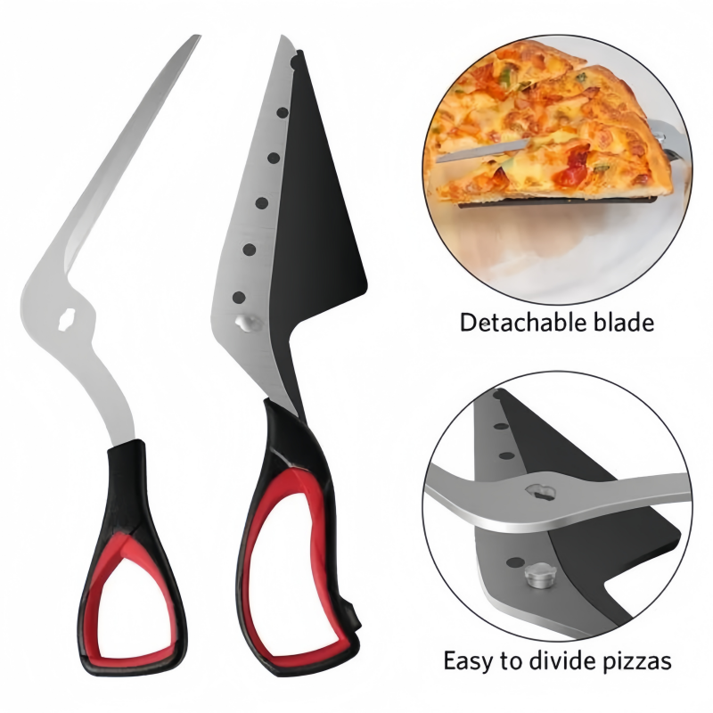 product creative upgraded detachable stainless steel pizza scissors with pp handle kitchen pizza slicer knife-33