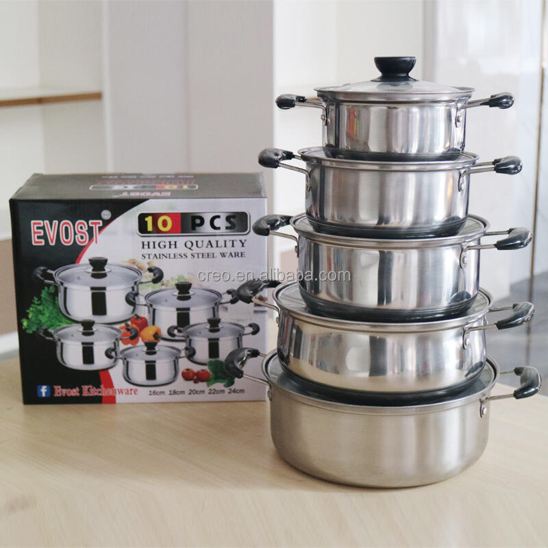 Hot Selling Stainless Steel Non-Stick Cookware Set With Glass Cover Lid Soup Pot Stew Pot-Modern Smokeless Kitchen Accessory manufacture