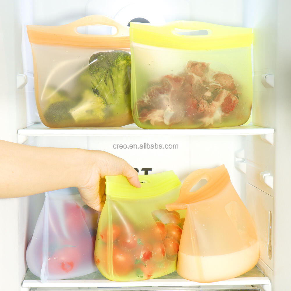 product 100 food grade silicone fresh keeping bags microwaveable food storage bag for kitchen refrigerator meals fruit  vegetables-34