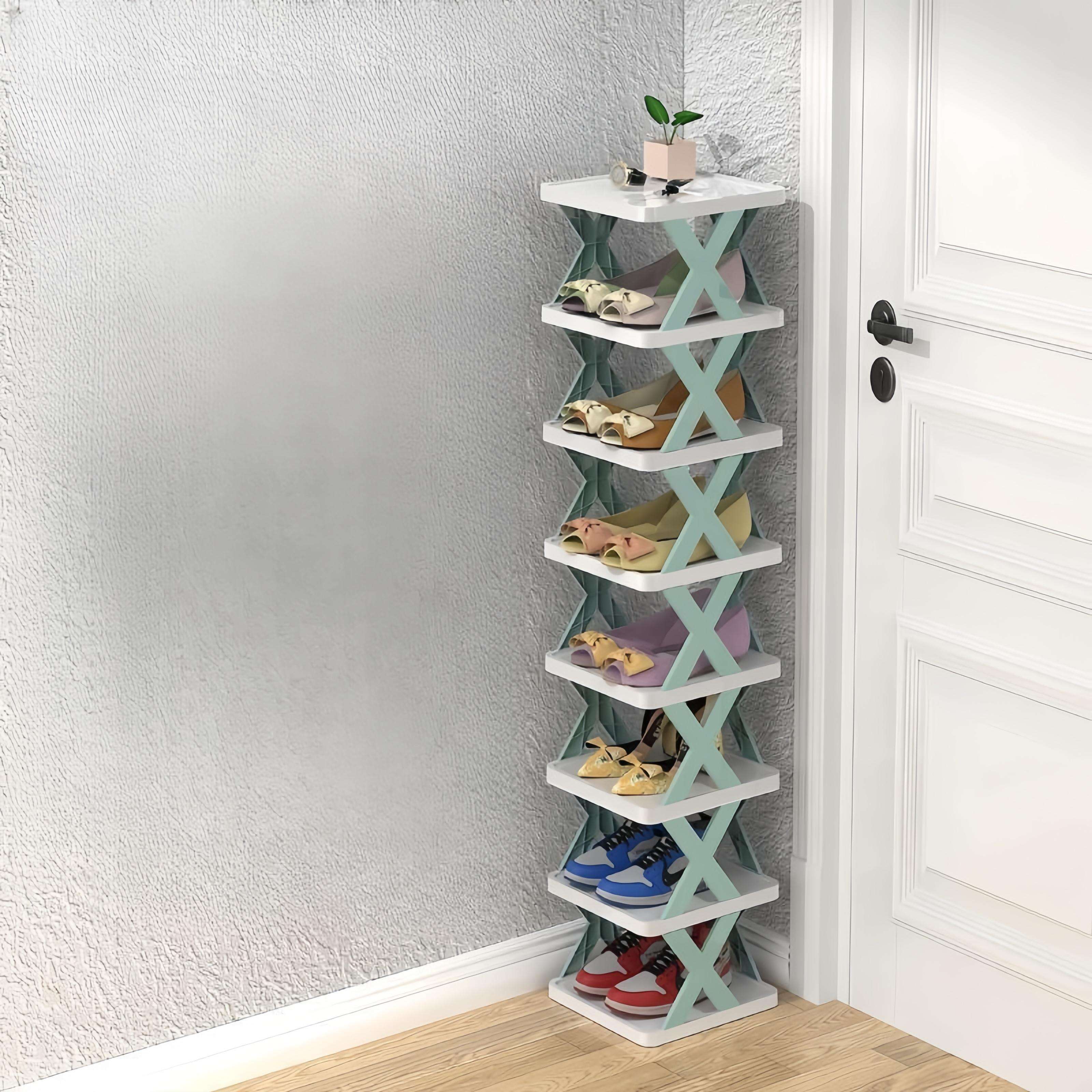 Hot Selling Multi-Layer Shoe Rack Stackable Standing PP Plastic Shoes Storage Organizer Shelf for for Hallway Entrance Bedroom factory