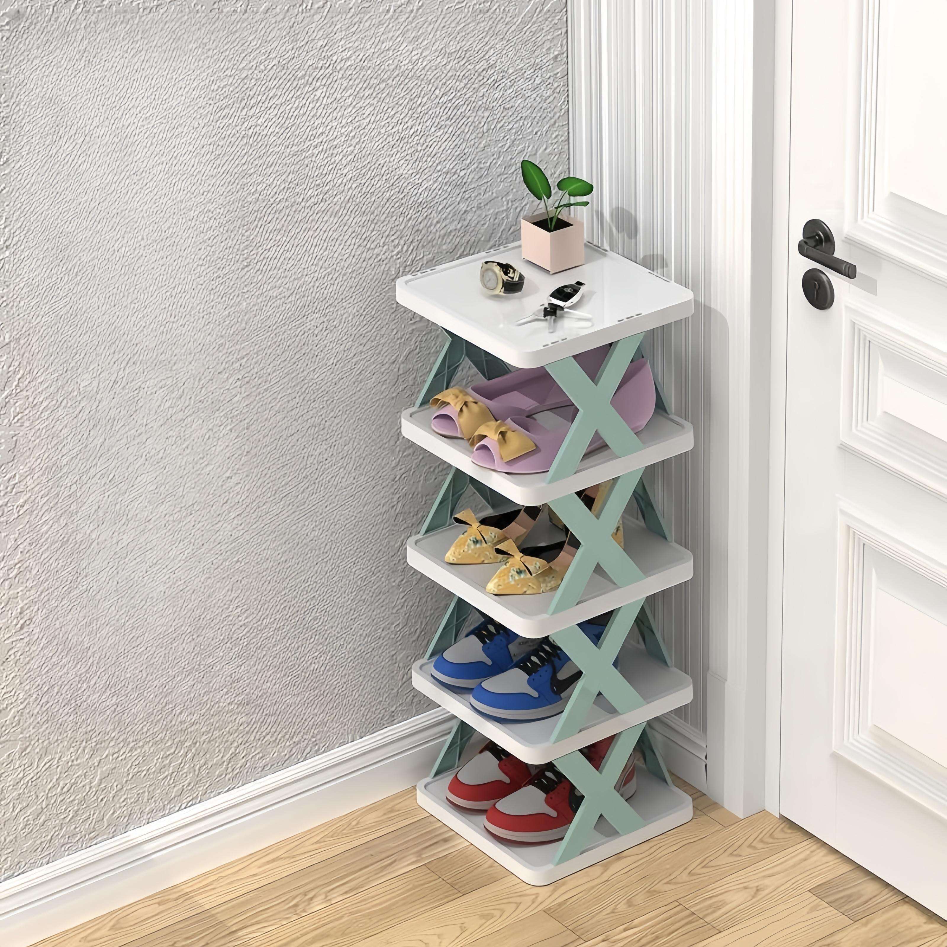 Hot Selling Multi-Layer Shoe Rack Stackable Standing PP Plastic Shoes Storage Organizer Shelf for for Hallway Entrance Bedroom manufacture