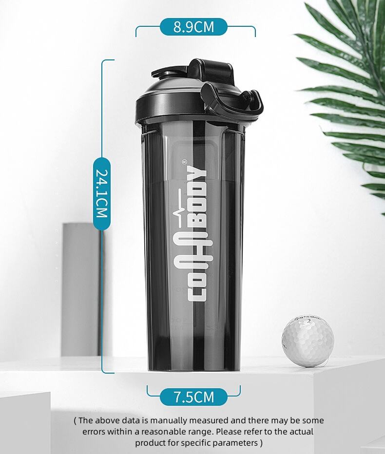 Custom American Tritan Shaker Bottle 700ml Bpa-free Plastic Protein Shake Bottle Workout Sports Fitness Gym Mixer Ball Water Cup details