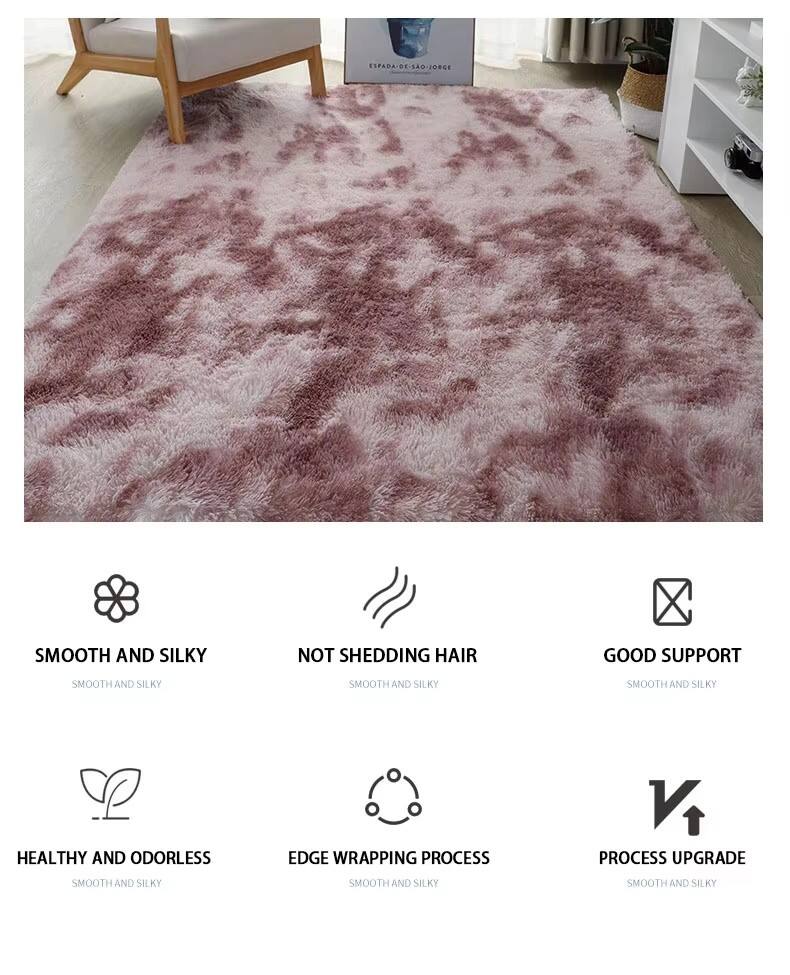 product light luxury home decor rugs high pile soft fluffy area carpet with tie dyed colors for livingroom girls kids baby bedroom-32