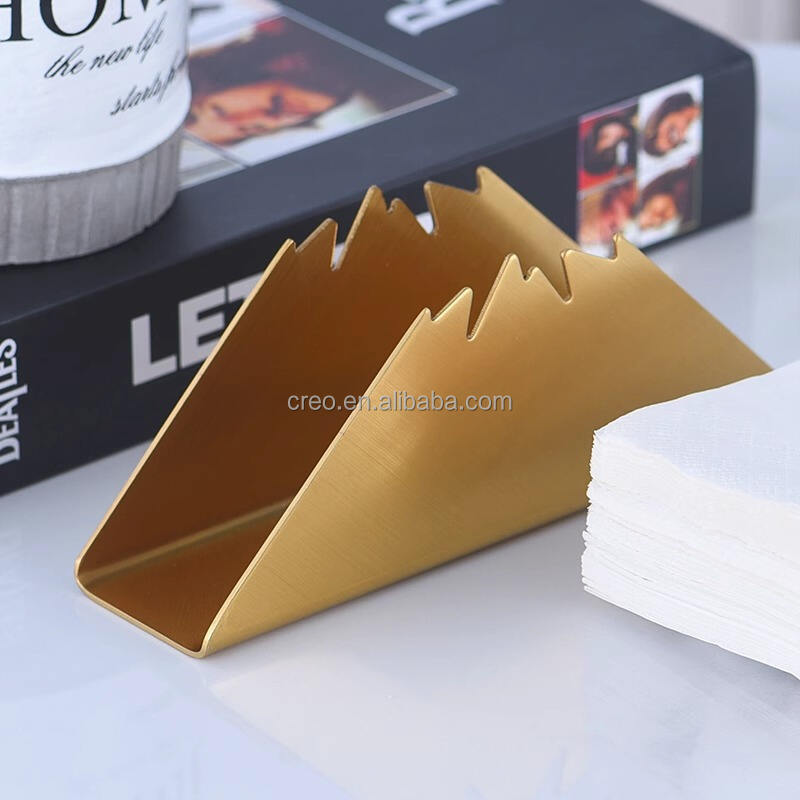 Custom Modern Metal Napkin Holder Tissue Paper Rack Hotel Ware Restaurant Table Top Decoration Dinnerware Napkin Tissue Stand details