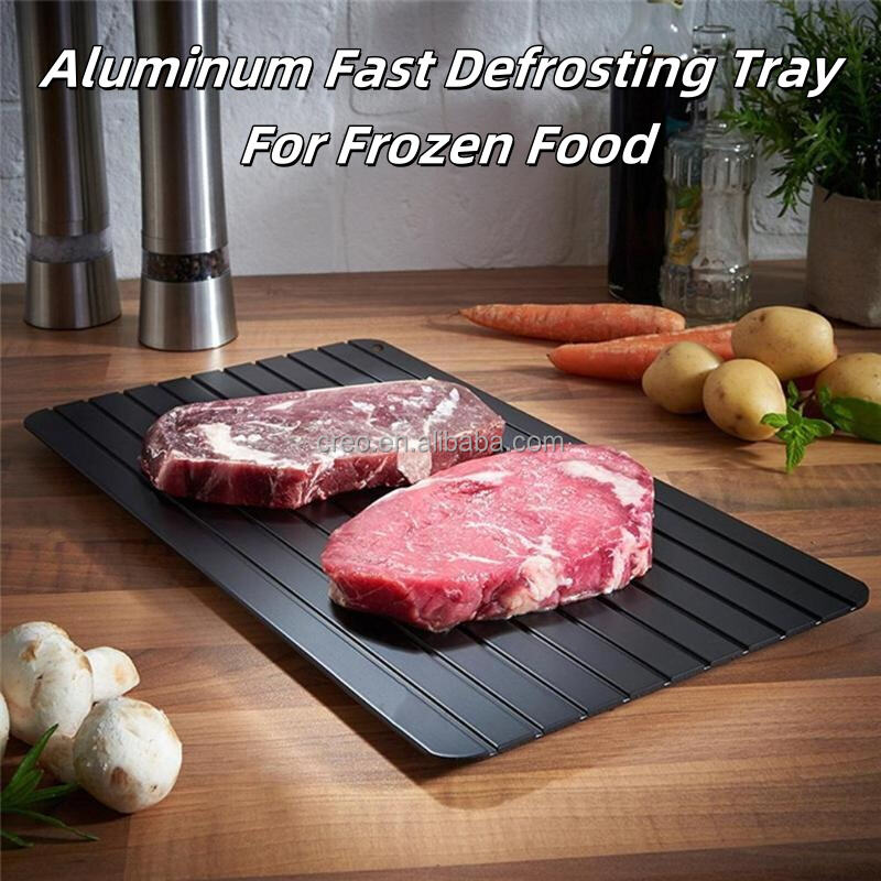 product creative metal fast defrosting tray aluminum meat thawing plate for home kitchen quick thawing frozen food steak-31