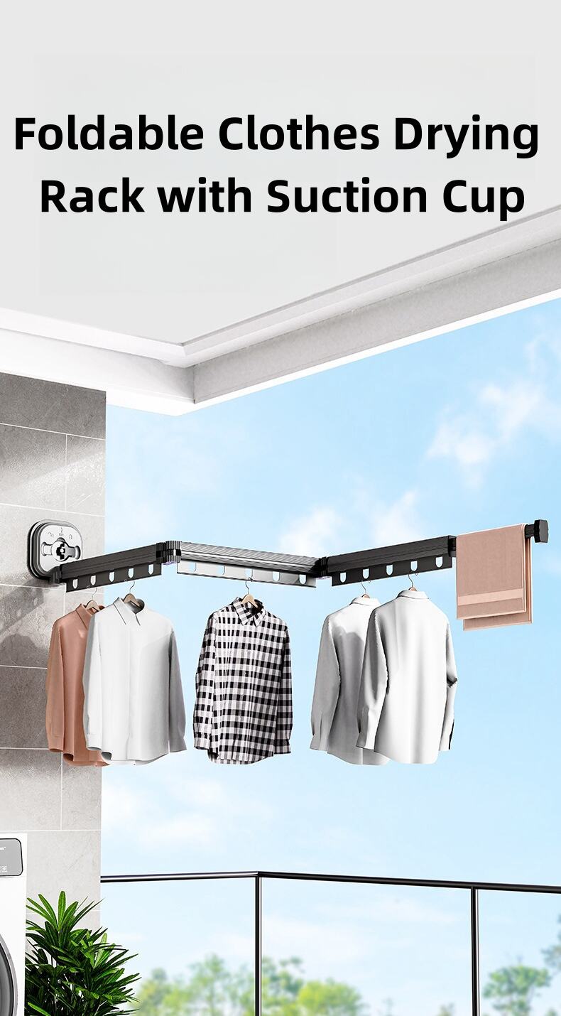 punch free retractable clothes dry rack for laundry room balcony-31